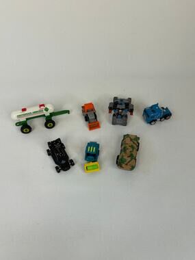 Micro Machines Lot of 7pc Construction, Farm, Military Vintage